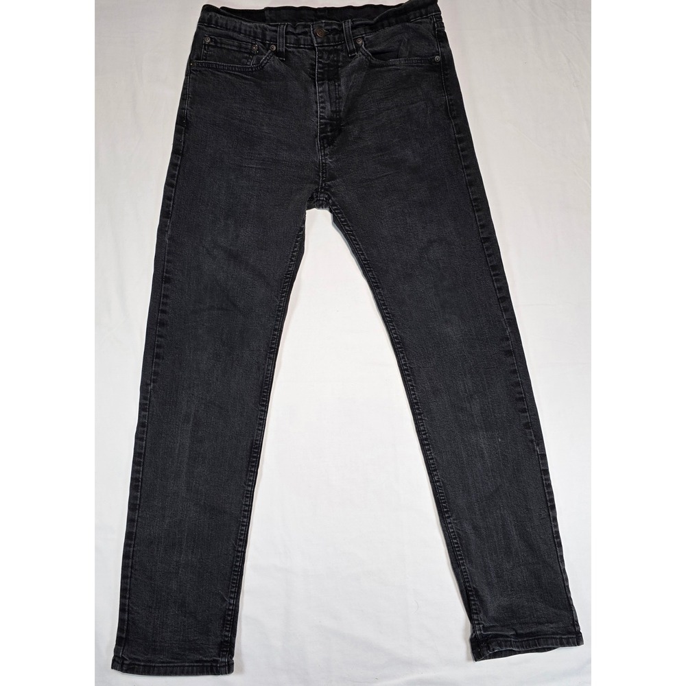Levis 505 Regular Fit‎ Jeans Mens 36x34 Washed Black Straight Leg 00505-1469